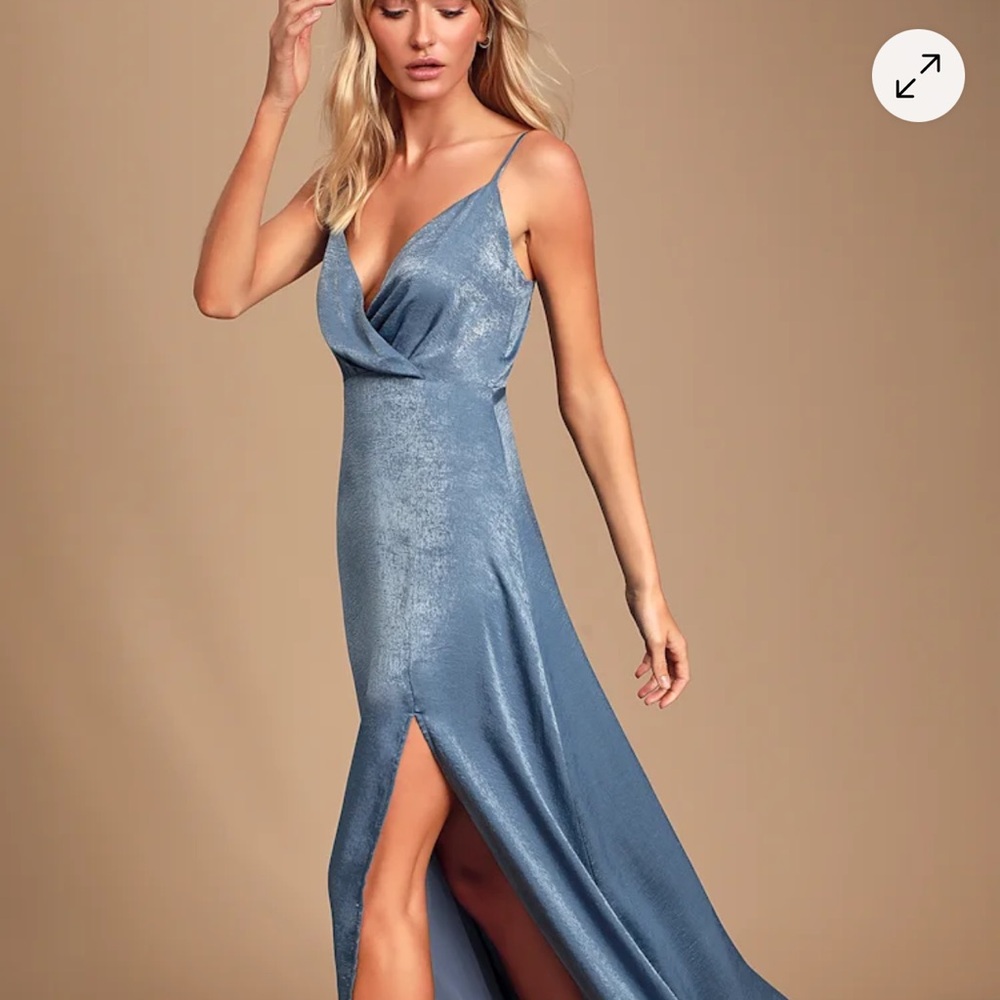 Lulu's Satin Floor-Length Gown